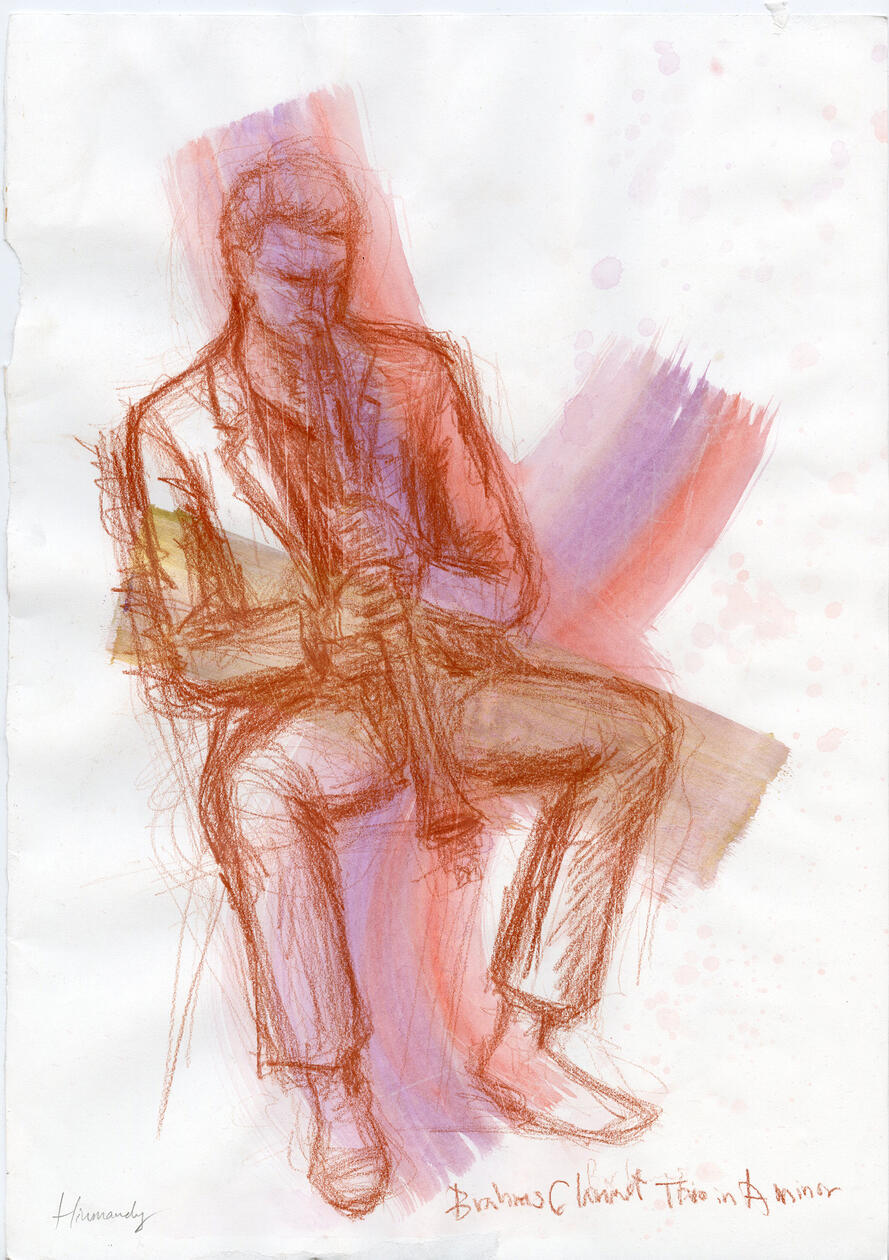 Pencil, Acrylic Paint on Paper