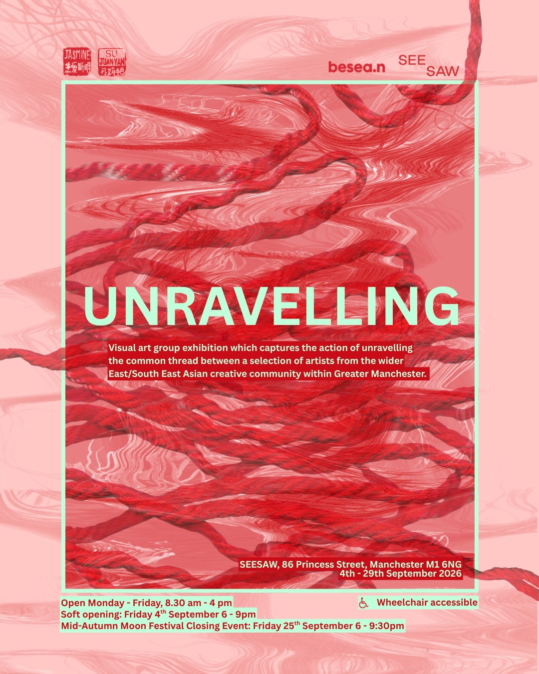 UNRAVELLING exhibition flyer